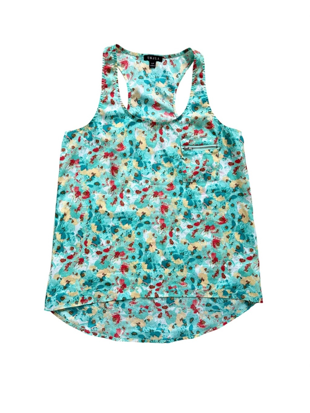 Abstract Print Watercolour Chic Sleeveless Blouse Lightweight Tank Top